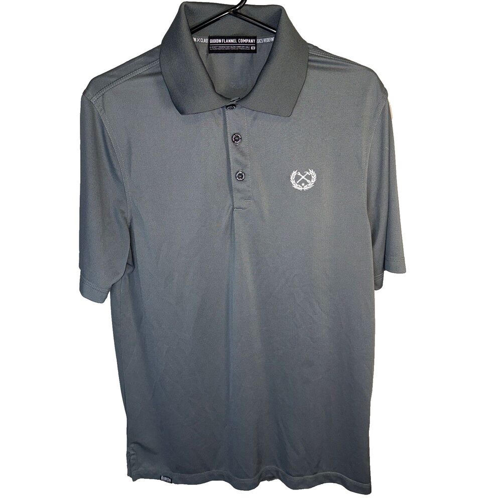 Dixxon Flannel Company Shirt Mens Medium Gray Performance Golf Polo Classic Logo